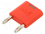 Connector: 4mm banana | 30VAC | 60VDC | 32A | red | nickel plated
