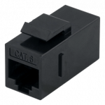 Cat6 Keystone joint, unshielded, 2xRJ45, plastic, 180 DELTACO black / MD-125