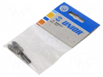 Screwdriver bit | Pozidriv&reg; | PZ3 | 1/4" | Overall len: 25mm | 3pcs.