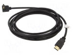 Cable | HDMI plug,HDMI plug 270&deg; up/down | PVC | HDMI 2.0 | 1.5m