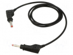 Test lead | 19A | banana plug 4mm,both sides | Len: 1m | black
