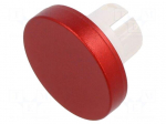 Actuator lens | 22mm | 61 | red | aluminium | Face dim: &Oslash;19.7mm