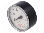 Manometer | 0&divide;1bar | rear connection | Thread: G 1/4" | 63mm | metal