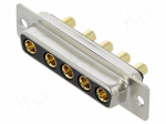 Connector: Special D-Sub | PIN: 5 | plug | female | on PCBs | THT | MHCD