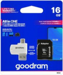 Goodram MicroSDHC class 10 UHS I 16GB  Memory Card + Card reader