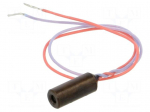 Module: laser | 1mW | red | dot | 650nm | 2.7&divide;3.3VDC | 10&divide;35mA