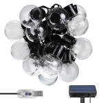 Uued tooted // Solarna girlanda ogrodowa LED 2w1  Maclean, IP44, 3W, 10lm, 3000K, akumulator 2*600 mAh, 5V DC, 7m,  MCE424