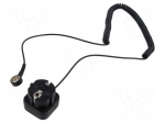Ground cord | ESD,coiled | black | 1M&Omega; | 2.4m
