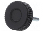 Knob | &Oslash;: 50mm | Ext.thread: M8 | 30mm | H: 33mm | technopolymer PP | MBT-P