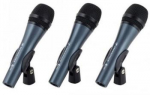 SENNHEISER 3PACK E835, MICROPHONE SET WITH 3X E 835, VOCAL MICROPHONE, DYNAMIC, CARDIOID, INCLUDING MICROPHONE BRACKET AND CASES