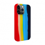 Back panel cover Evelatus Apple iPhone 14 Pro Max Silicone case Multi-Colored Rainbow