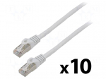 Patch cord | F/UTP | Cat: 6 | RJ45 plug,both sides | stranded | CCA | 1m