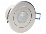 Motion sensor | ceiling | 230VAC | IP20 | 3&divide;6m | Range: 10s&divide;15min | 360&deg;