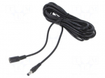 Cable | 2x0.5mm2 | DC 5,5/2,1 plug,DC 5,5/2,1 socket | straight