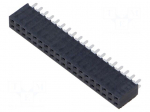Connector: pin strips | socket | female | PIN: 38 | straight | THT | 2x19
