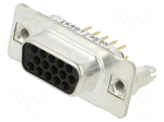 Connector: D-Sub | PIN: 15 | socket | female | straight | soldering