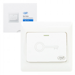 Recessed access switch PNI PB101, NO/COM output contact, max. 36V 3A, white