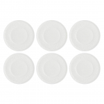 Set of 6 Bosco Salad Plates - White, 21.5 cm