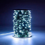 LED Christmas diode garland 100m on a metal wire DEW DROP with remote, 1000LED, white, IP44