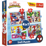 M&auml;nguala | PC | Konsoolid | Tarvikud // Harivad m&auml;nguasjad | Interaktiivsed | Loomingulised | Kunstilised // Puzzle - 4w1 (12, 15, 20, 24) - Ekipa Spiday"a - Trefl 34611