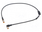 Cable: for sensors/automation | M8 | PIN: 3 | 0.6m | plug | 30VDC | 4A