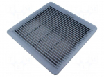 Ventilation grille | Cutout: 223x223mm | IP54 | grey | UL94V-0