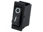 ROCKER | SPST | Pos: 2 | OFF-ON | 16A/250VAC | black | none | Body: black