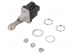 Switch: toggle | Pos: 3 | SPDT | (ON)-OFF-(ON) | 10A/125VAC | -65&divide;71&deg;C