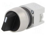 Switch: rotary | Stabl.pos: 2 | 22mm | white/black | Illumin: none | IP65