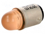 LED lamp | orange | BA15D | 12VDC | 12VAC