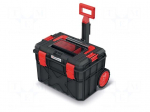 Chest | tool case | with wheels | black | polymer | X BLOCK ALU LOG