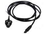 Cable | 2x0.75mm2 | IEC C7 female,IS 1293 (D) plug | PVC | 1.8m | 2.5A