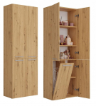 Topeshop NEL 1K DD ART KPL bathroom storage cabinet Oak