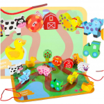 RoGer Educational Wooden Toy Set Farm