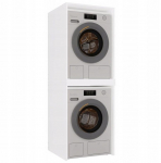 POLA TWIN WHITE WASHING MACHINE AND DRYER CABINET