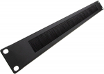 Rack brush panel 19'', 1U, black