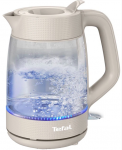 TEFAL Kettle | KO2G0BE0 | 2000 W | Electric | 1.7 L | Glass | 360&deg; rotational base | Grey/Transparent