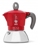Bialetti Moka induction Moka pot 0.1 L Red, Silver