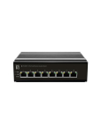 LevelOne 8-Port Fast Ethernet Industrial Switch, DIN-Rail, -40&deg;C to 75&deg;C