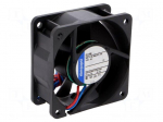 Fan: DC | axial | 60x60x25mm | 46m3/h | 37dBA | slide bearing | 5600rpm