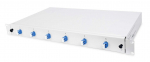 helos Fiber Optic 19" Breakout Box with 6x LC duplex, Single Mode