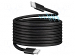 Cable | USB 2.0 | USB C plug,both sides | 1.5m | black | 480Mbps | 100W
