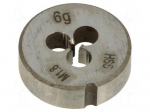 Threading die | M1,8 | 0.35 | high speed steel | H: 5mm | &Oslash;out: 16mm