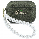 Case Guess Glitter Pearl Strap for AirPods Pro 3 / khaki