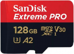 SanDisk Extreme PRO 128 GB microSDXC, memory card (UHS-I U3, Class 10, V30, A2)