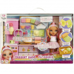 MGA Entertainment Rainbow High Little - Dessert Shop with Kandy Playset, Toy Figure