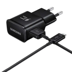 Samsung EP-TA200EBE tīkla lādētājs | 15W | QC | USB-A, USB-C | ar USB-A uz USB-C vadu komplektā | melns (OEM)