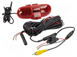Rear view camera | 115&deg; | black,red | 12VDC | camera | screw | -30&divide;75&deg;C