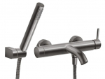 BATH MIXER WITH SHOWER SET GUN METAL
