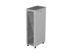 19" 42U 600 &times; 1000 GREY FLOOR-STANDING RACK CABINET WITH GLASS DOOR AND LCD, LANBERG (FLAT PACK)